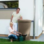 Regenton Garantia Sienna 300 L met kraantje en voet - afbeelding 1