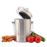 Compost Emmer Stainless Steel 5 L-0 - afbeelding 2 - afbeelding 2